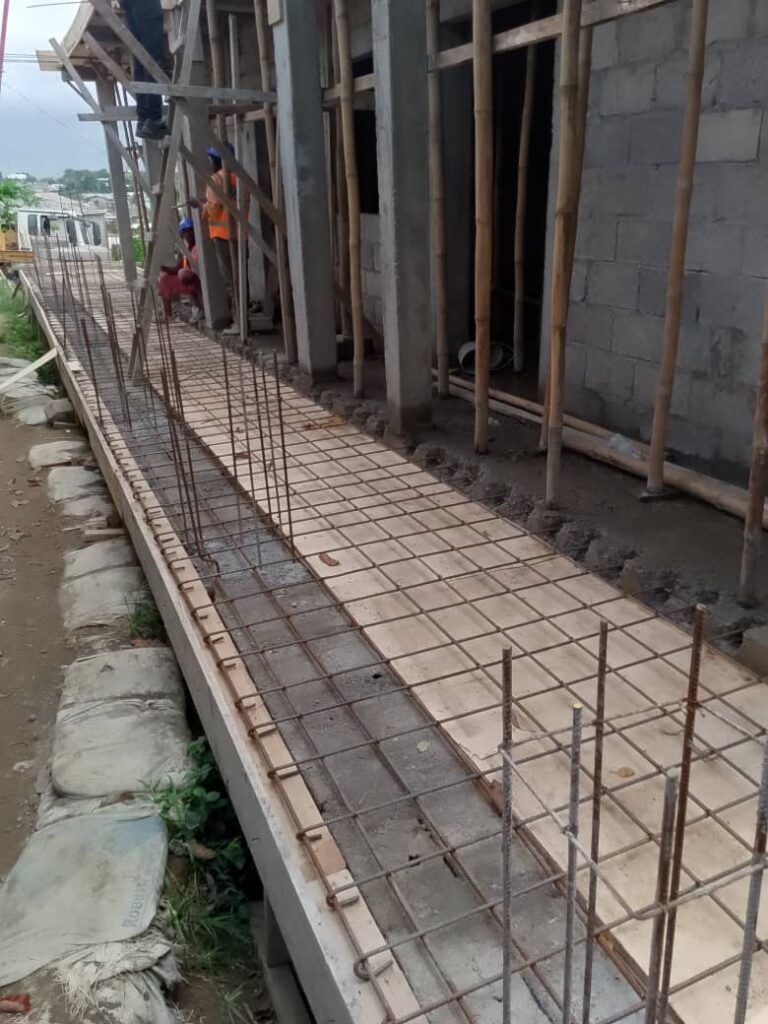 Steel reinforcement works for residential construction project in Cameroon by Global Bridge Group